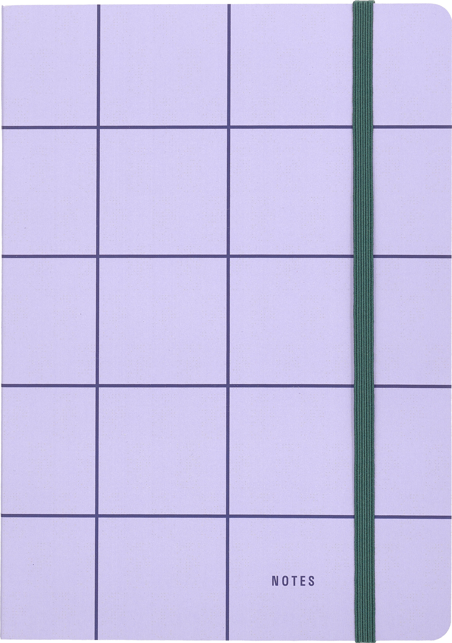 Checks & Stripes Notizbuch blanko kariert DIN A5, lila