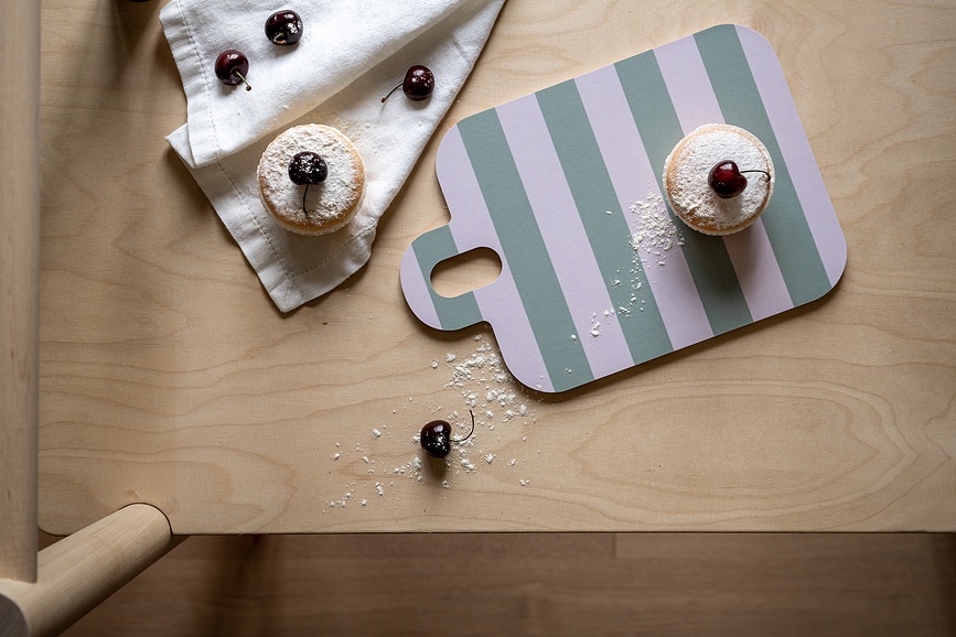 Checks & Stripes Planche à découper et à servir, 21 x 31 cm