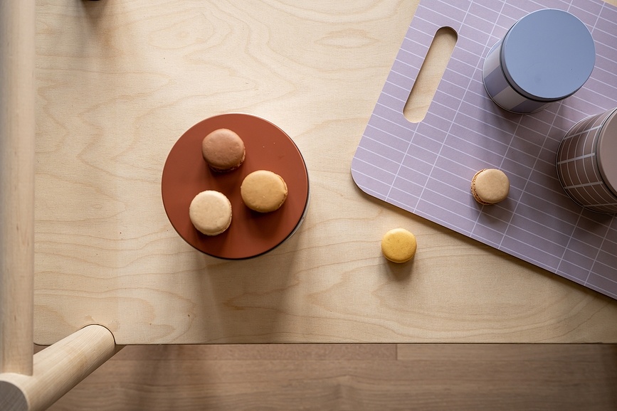 Checks & Stripes Πλατό κοπής και σερβιρίσματος, 30 x 44 εκ., μπεζ