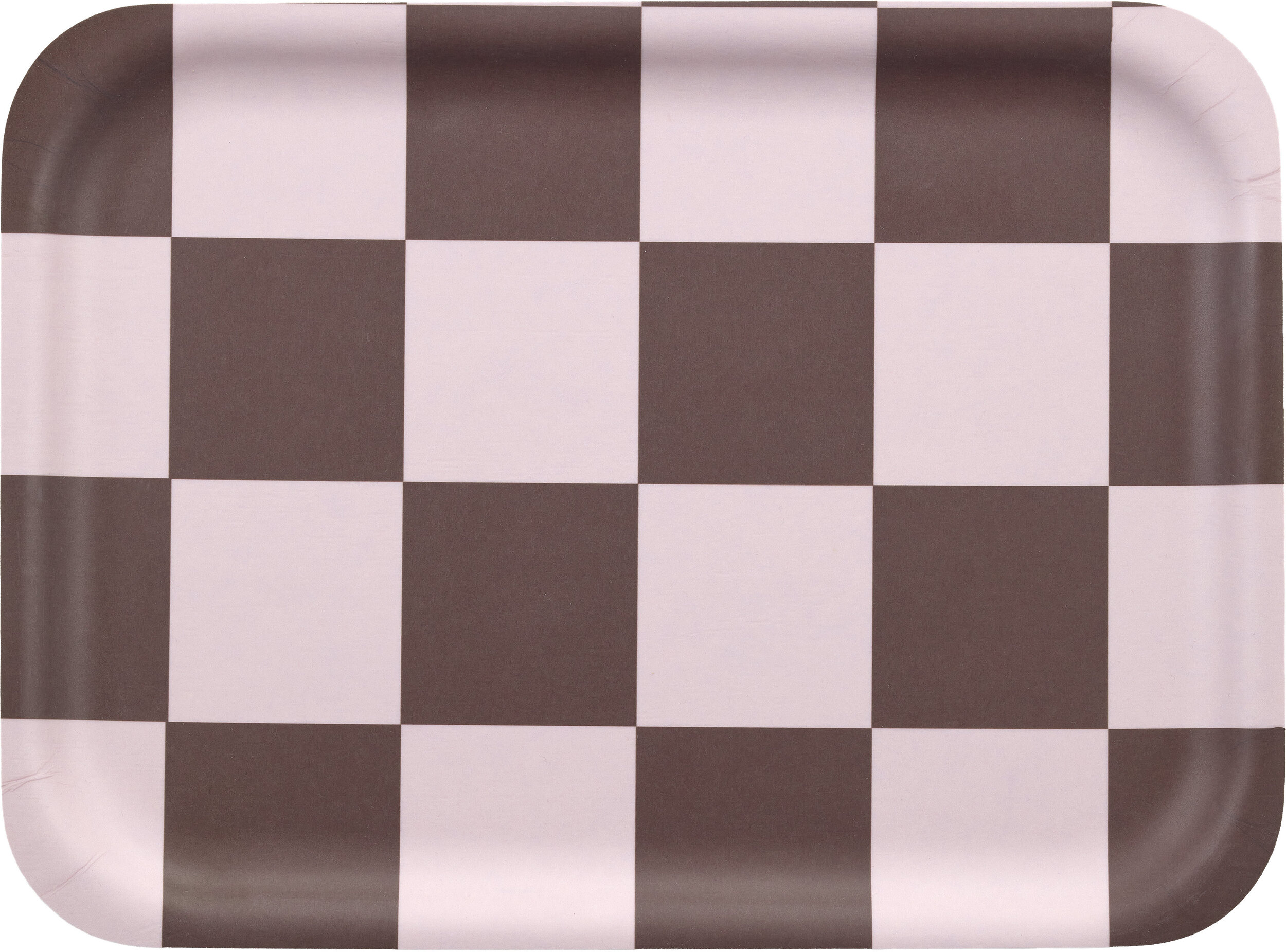 Checks & Stripes Serviertablett gestreift 27 x 20 cm, braun-rosa