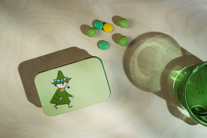 Contenedor de almacenamiento Muurla Moomin Snufkin 10 x 6,5 cm, verde