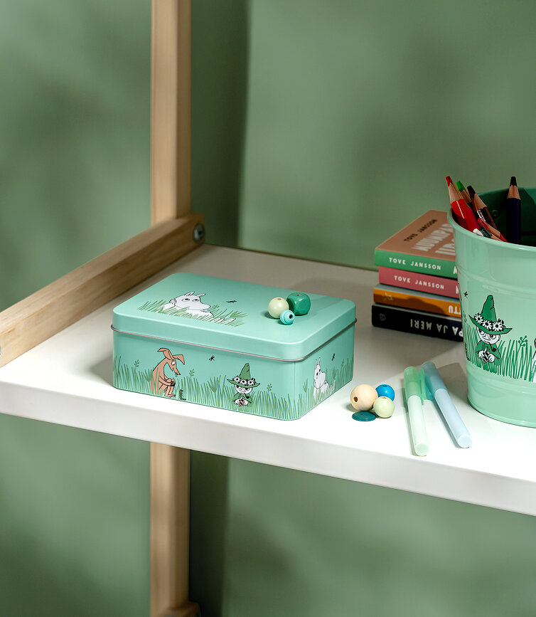 Contenedor de almacenamiento Muurla Moomin In The Garden 14,5 x 10,5 cm, rosa