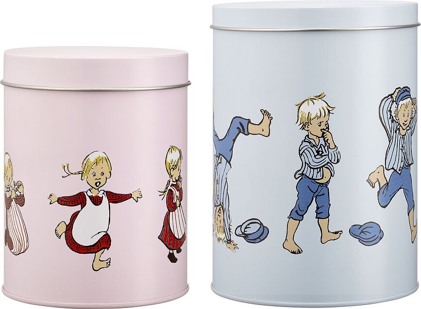 Contenedores de almacenamiento Muurla Emil de Småland, diseño Emil e Ida, 2 unidades