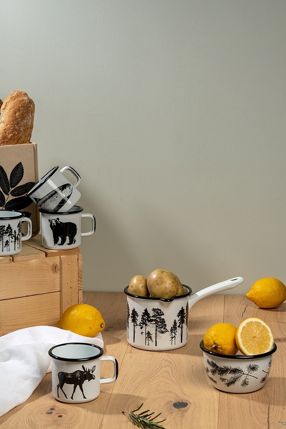 Cuenco Nordic 600 ml, con diseño de rama de pino