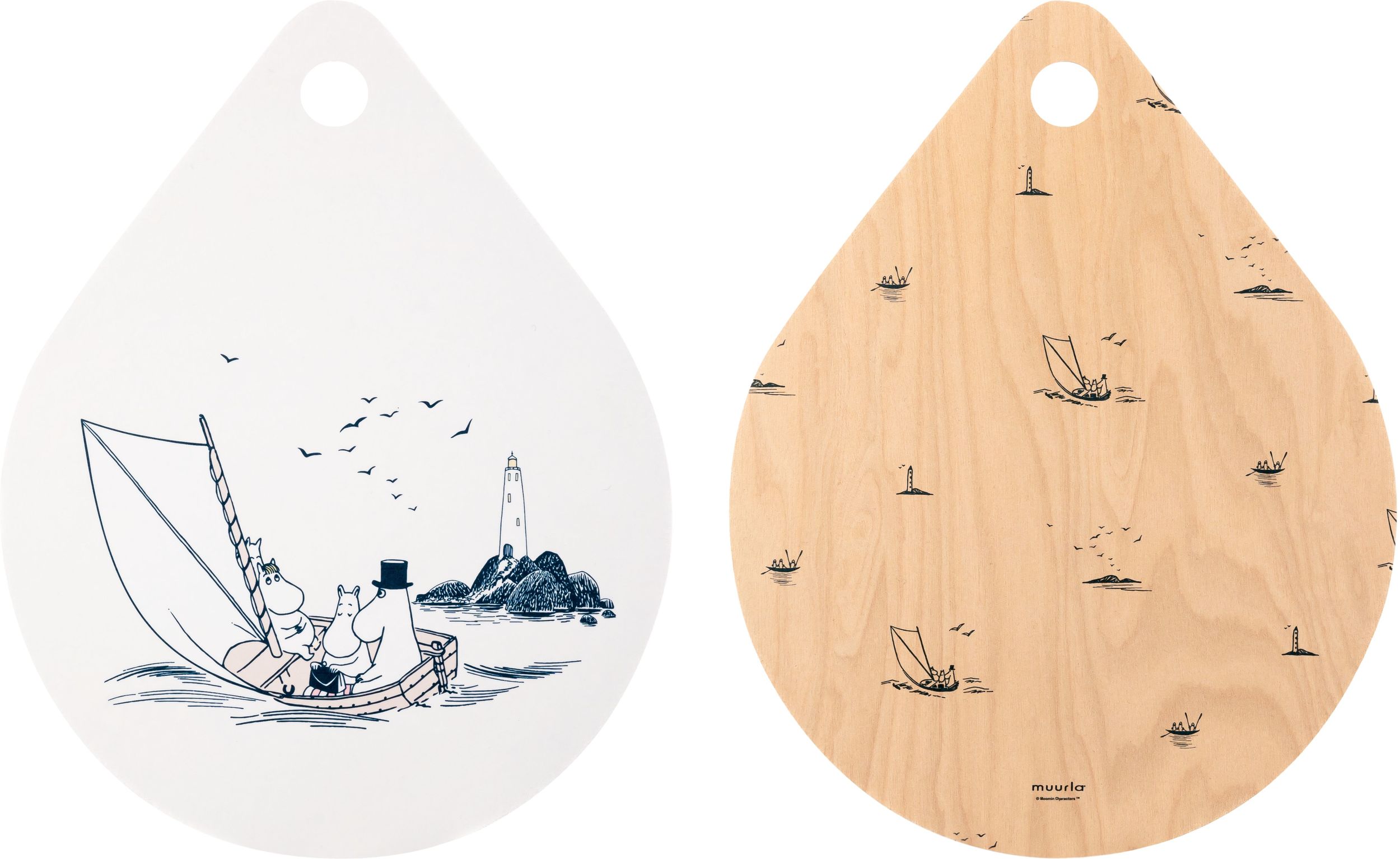 Deska do krojenia i serwowania Muurla Muminki Sailors 21 x 27 cm