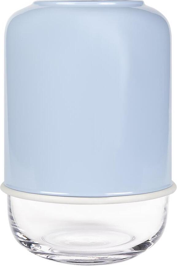 Jarrón Capsule, de altura regulable, azul claro