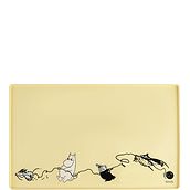 Kilimėlis šuns ar katės dubenėliui Muurla Muminukai geltonos spalvos 30 x 48 cm