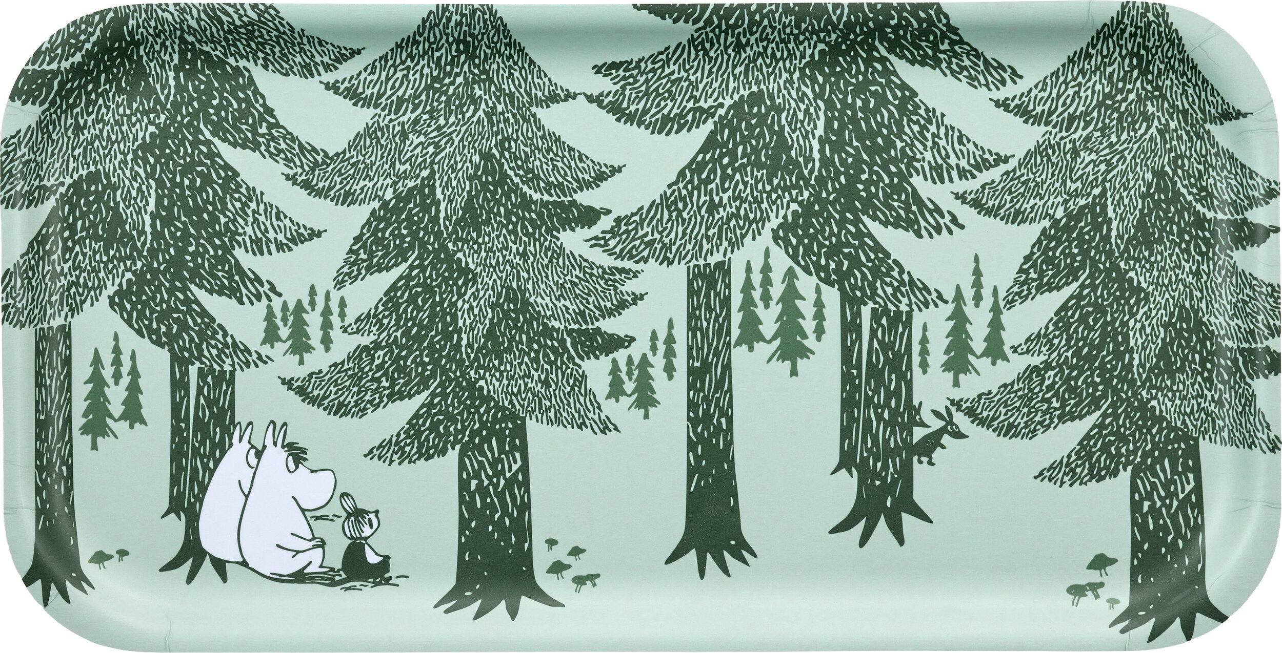 Moomin Forest Serviertablett 43 x 22 cm, grün