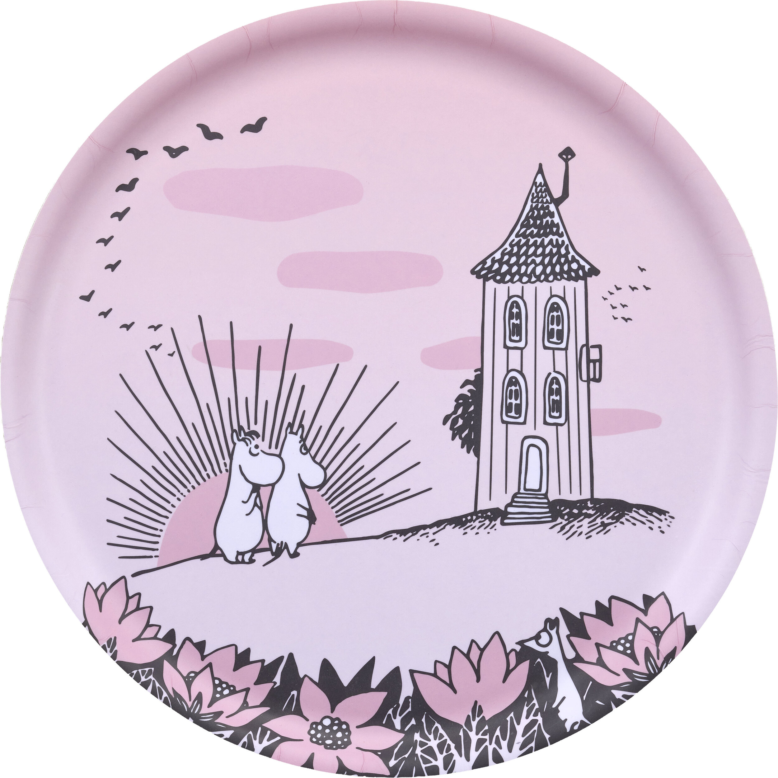 Muminki Friendship Serviertablett 35 cm, rosa