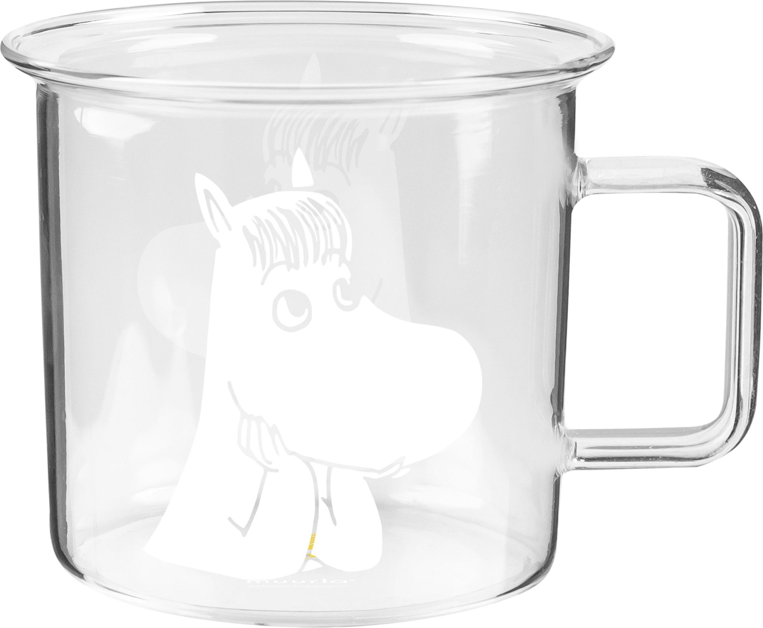 Muurla Becher 350 ml Mumins Snorkfräulein durchsichtig aus Glas