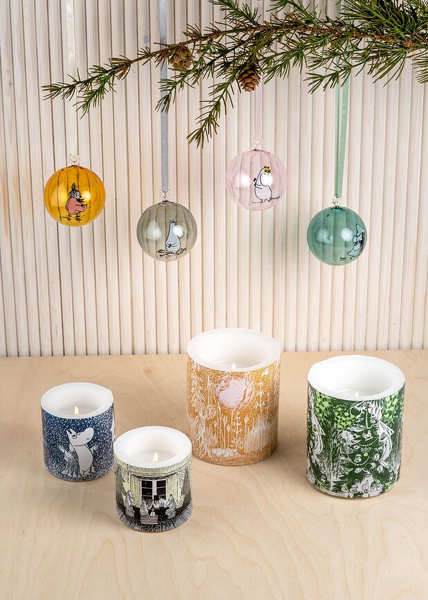 Muurla Boules de Noël Moomin, Lot de 4