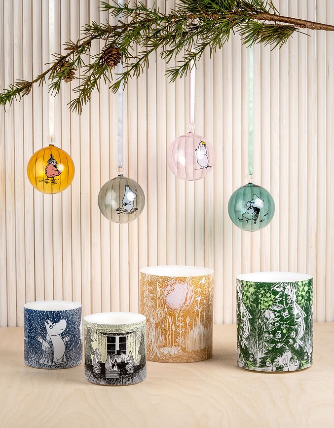Muurla Boules de Noël Moomin, Lot de 4