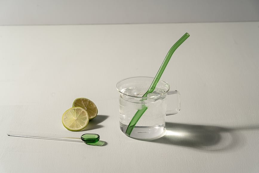 Muurla Cuillère 15,5 cm, en verre, rose