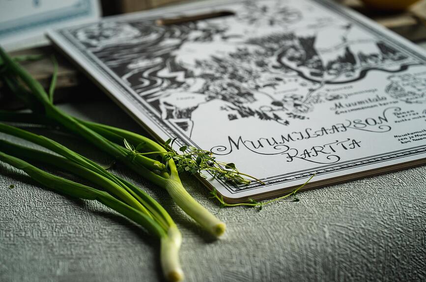 Muurla Deska za rezanje Mumin Zemljevid, 30 x 43 cm