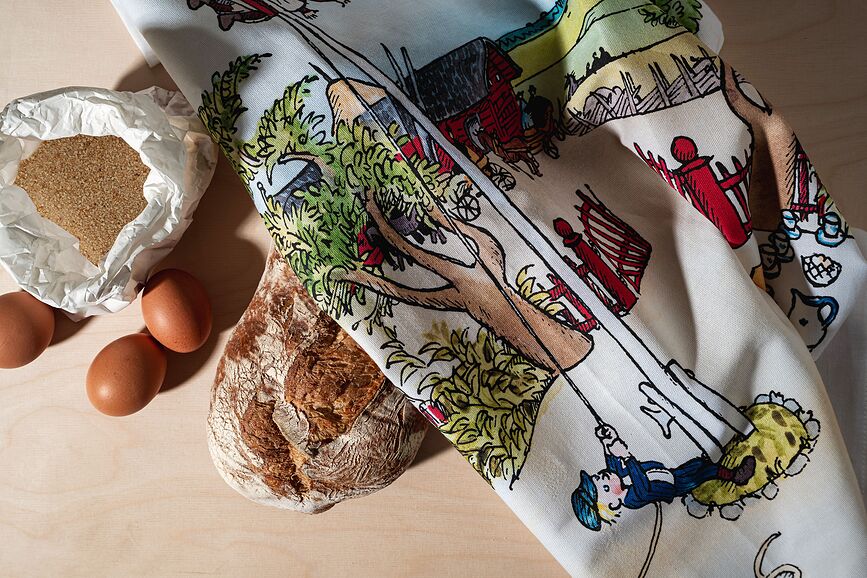 Muurla Emil από τη Småland Πετσέτα Κουζίνας, σχέδιο "The Flagpole", 50 x 70 cm