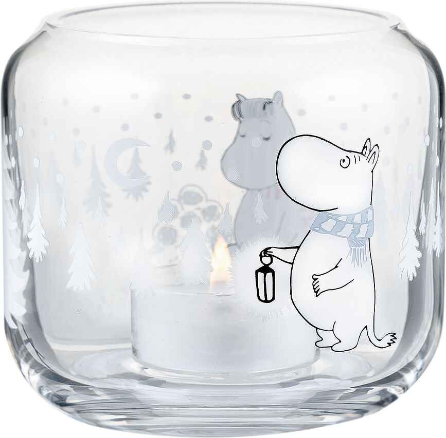Muurla Κηροπήγιο για ρεσό, 8 cm, σχέδιο Moomin Snowfall