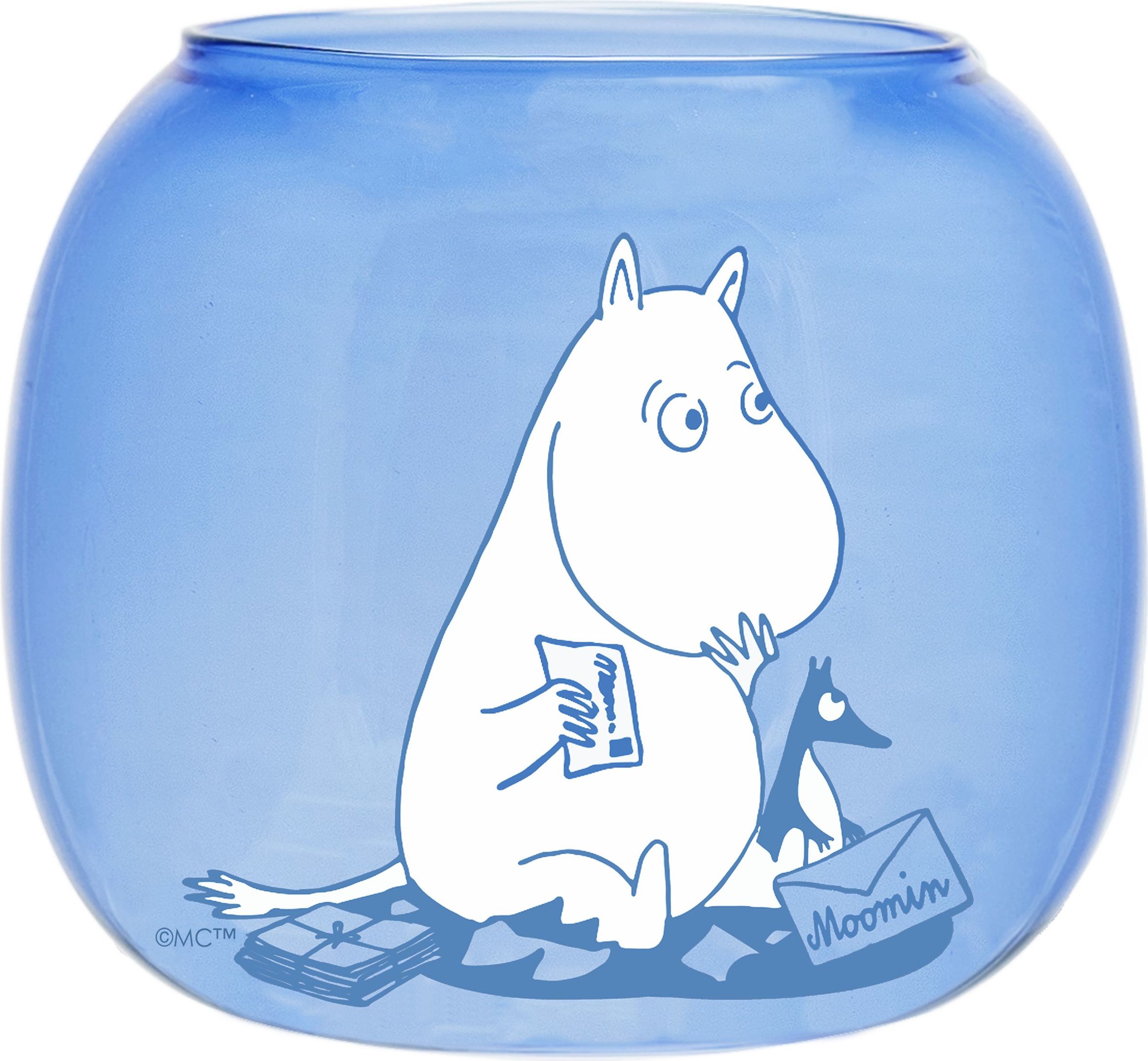 Muurla Kerzenhalter für Teelichter 9,5 cm Mumins Mumin blau