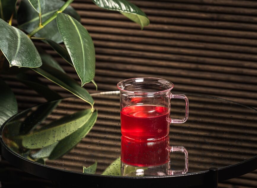 Muurla Κούπα 350 ml, γυάλινη, ροζ