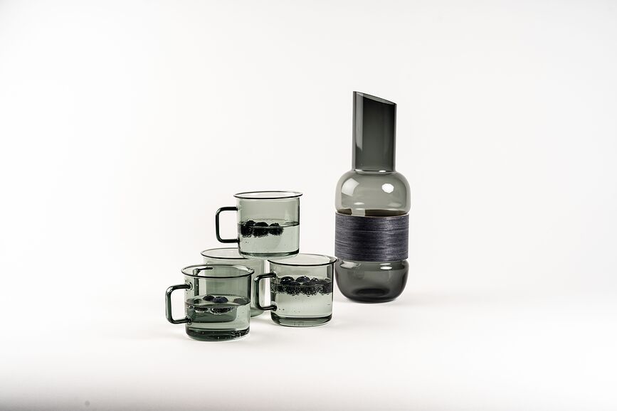 Muurla Κούπα 350 ml, γυάλινη, ροζ