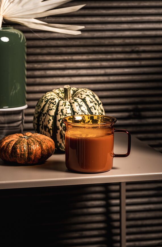 Muurla Κούπα 350 ml, γυάλινη, ροζ