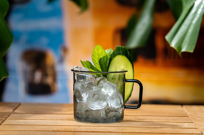 Muurla Κούπα 350 ml, γυάλινη, ροζ