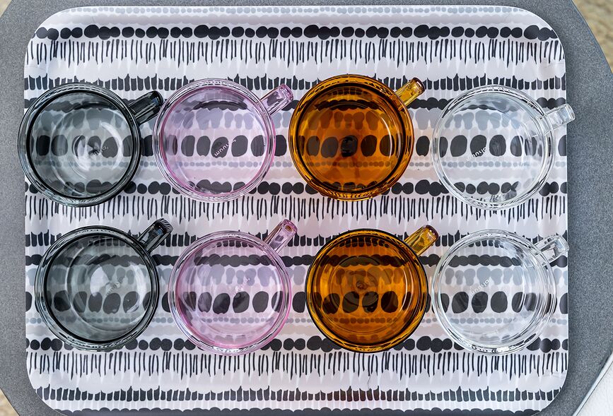 Muurla Κούπα 350 ml, γυάλινη, ροζ