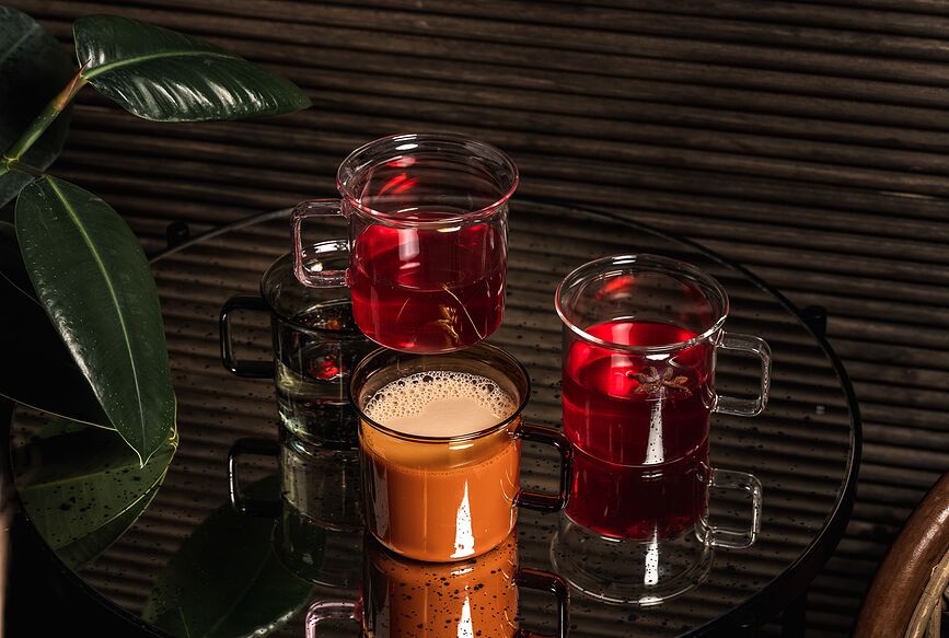 Muurla Κούπα 350 ml, γυάλινη, ροζ