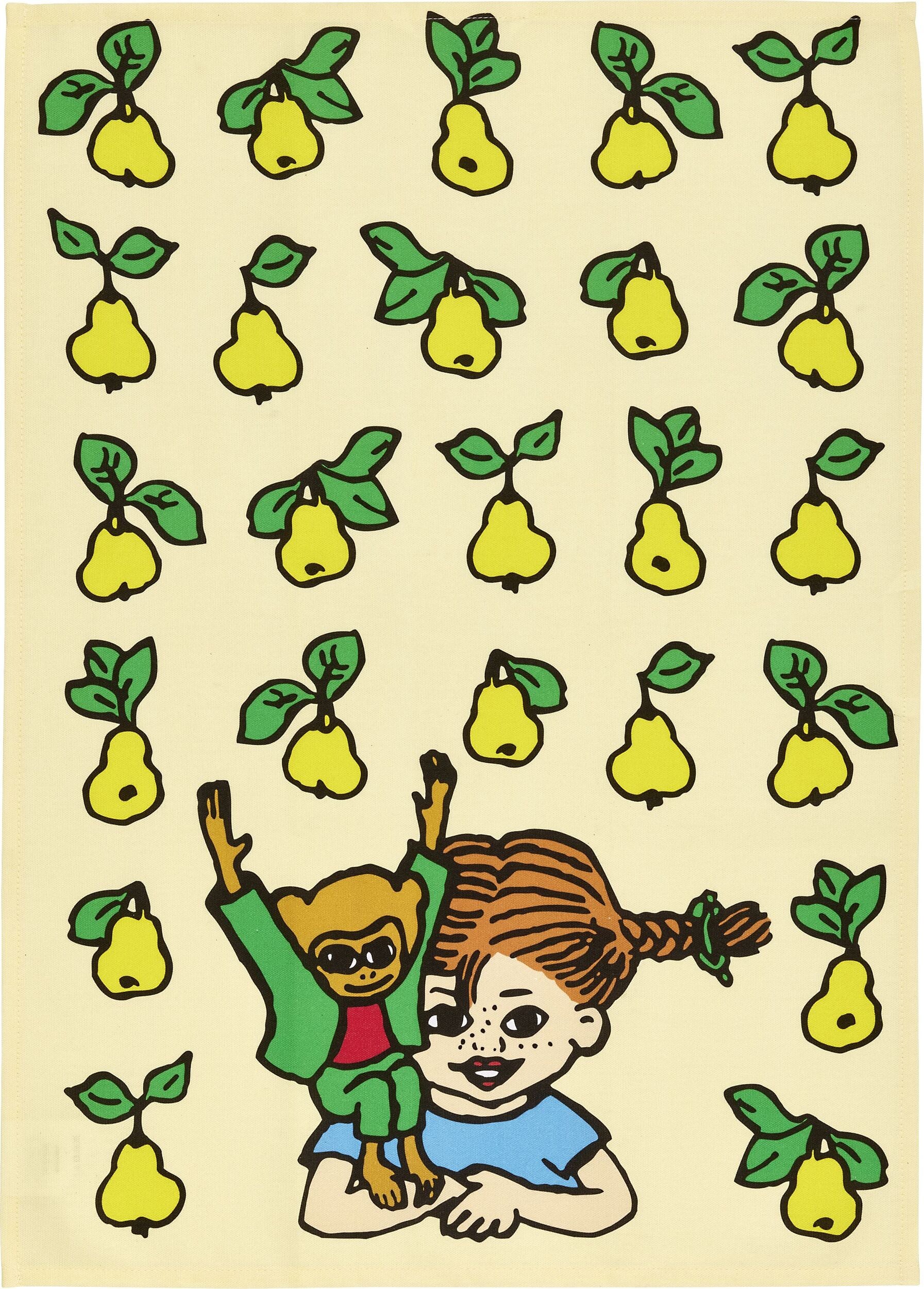 Muurla Küchentuch 50 x 70 cm Pippi Langstrumpf Früchte