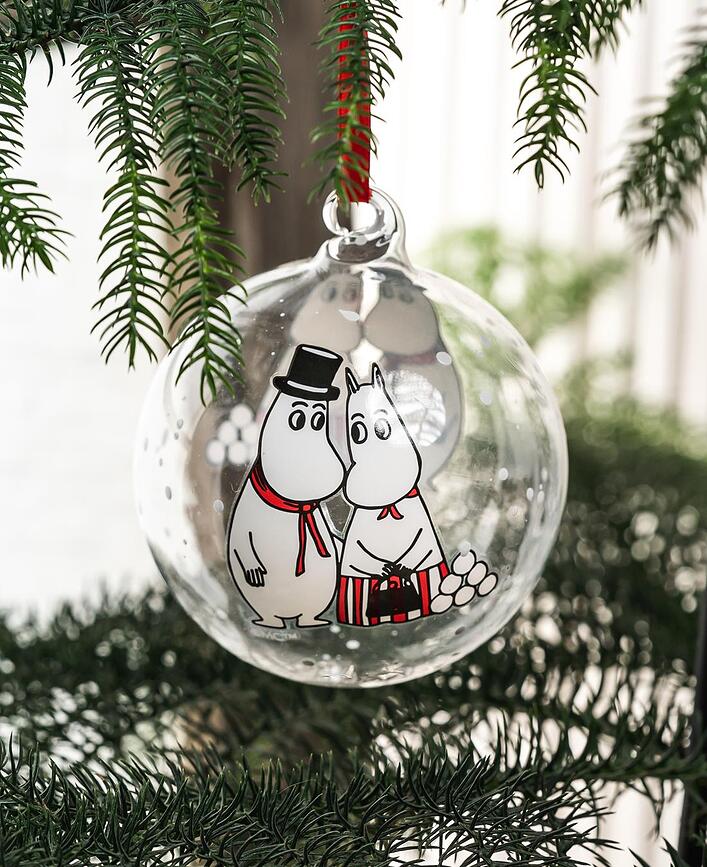 Muurla Kugla božićna Moomini Pyjamas 9 cm