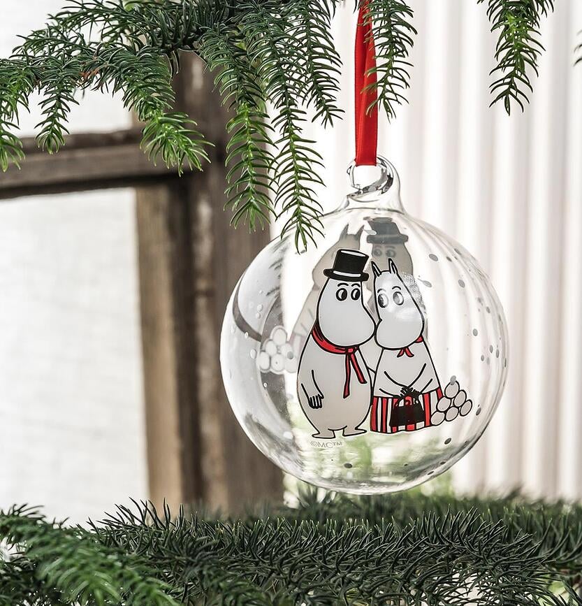 Muurla Kugla božićna Moomini Pyjamas 9 cm