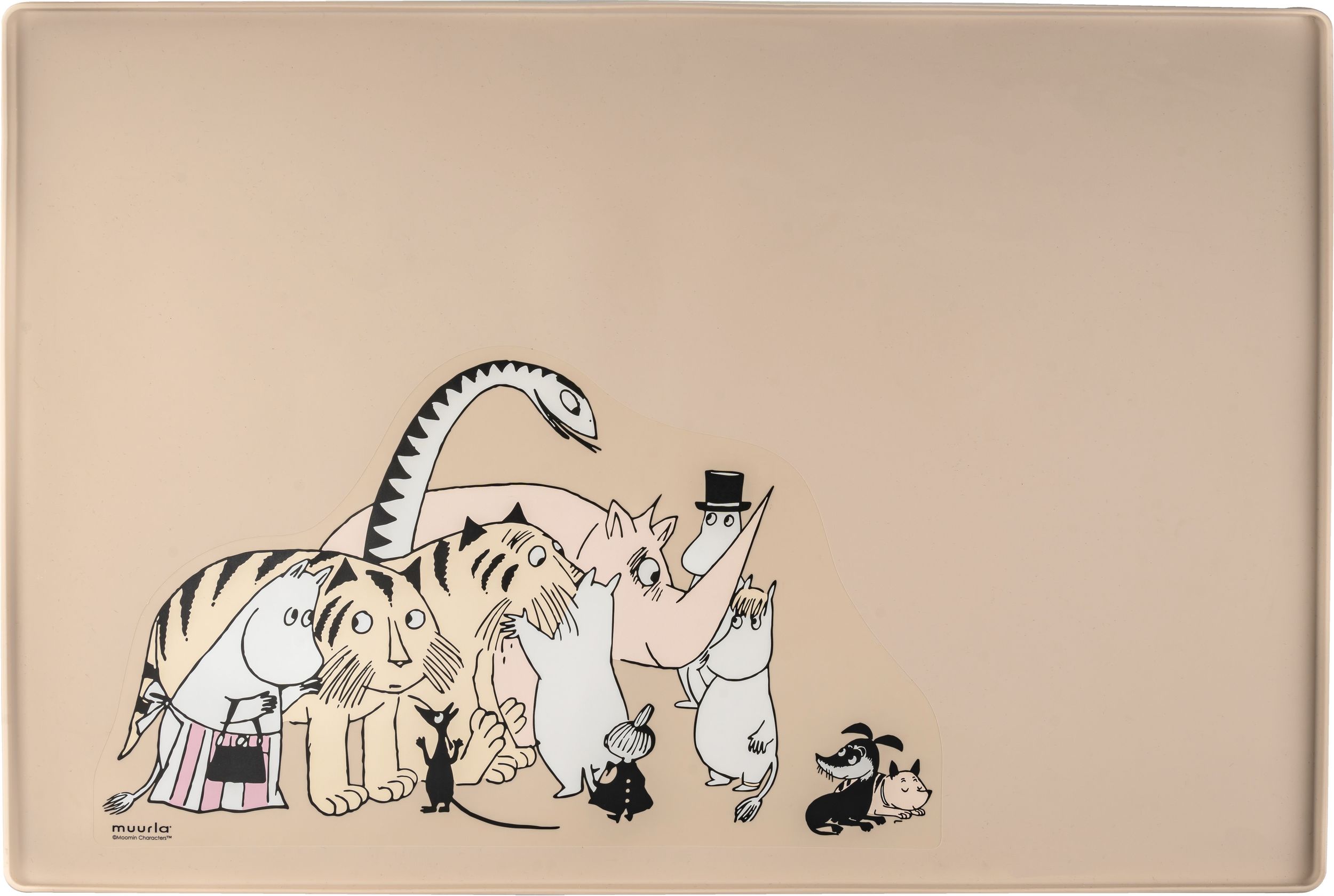 Muurla Matte für Hundenapf oder Katzennapf 40 x 60 cm Mumins beige