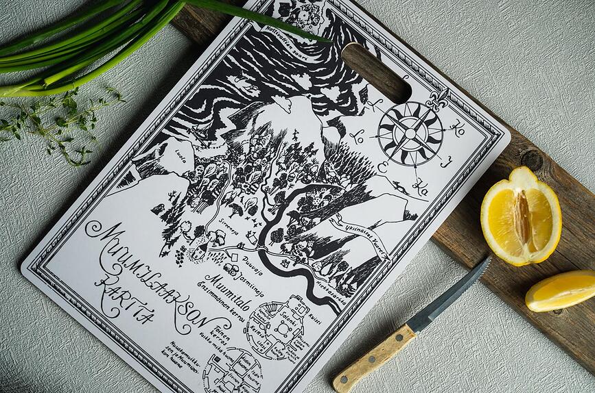 Muurla Moomin Επιφάνεια Κοπής, σχέδιο The Map, 30 x 43 cm