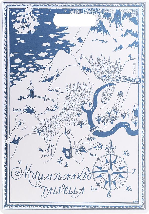 Muurla Moomin Επιφάνεια Κοπής, σχέδιο The Map, 30 x 43 cm