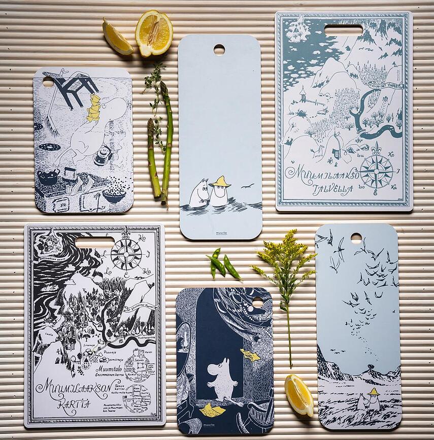 Muurla Moomin Επιφάνεια Κοπής, σχέδιο The Map, 30 x 43 cm