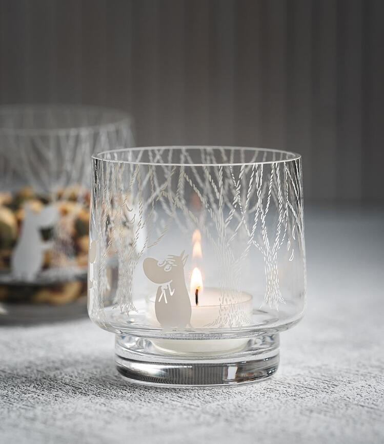 Muurla Moomin In The Woods Svečnik, večnamenski, posodica za prigrizke, z motivom Muminov