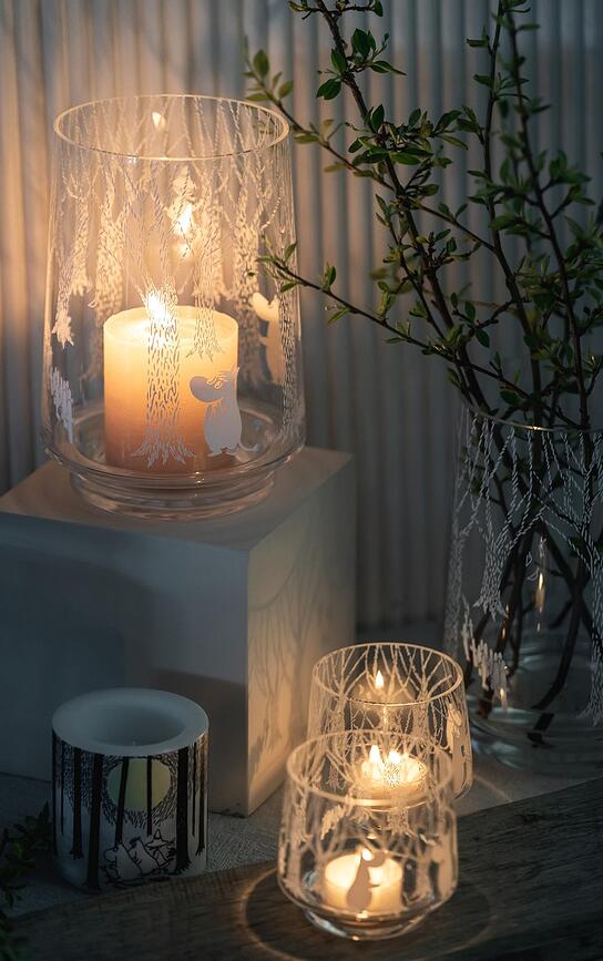 Muurla Moomin In The Woods Svečnik, večnamenski, posodica za prigrizke, z motivom Muminov