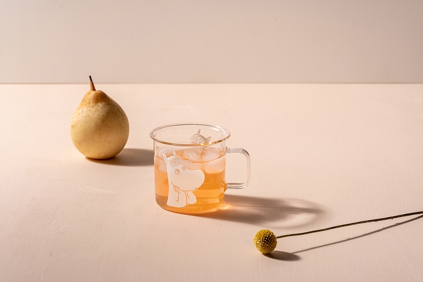 Muurla Moomin Mug Petite Mu, 350 ml, en verre, transparent