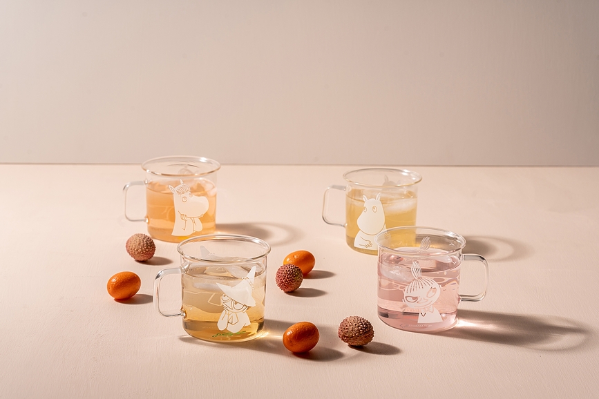 Muurla Moomin Mug Petite Mu, 350 ml, en verre, transparent