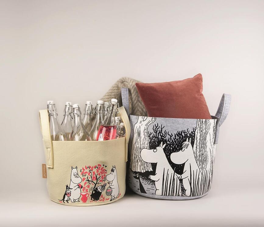 Muurla Moomin Flower Field Panier de Rangement 17 L