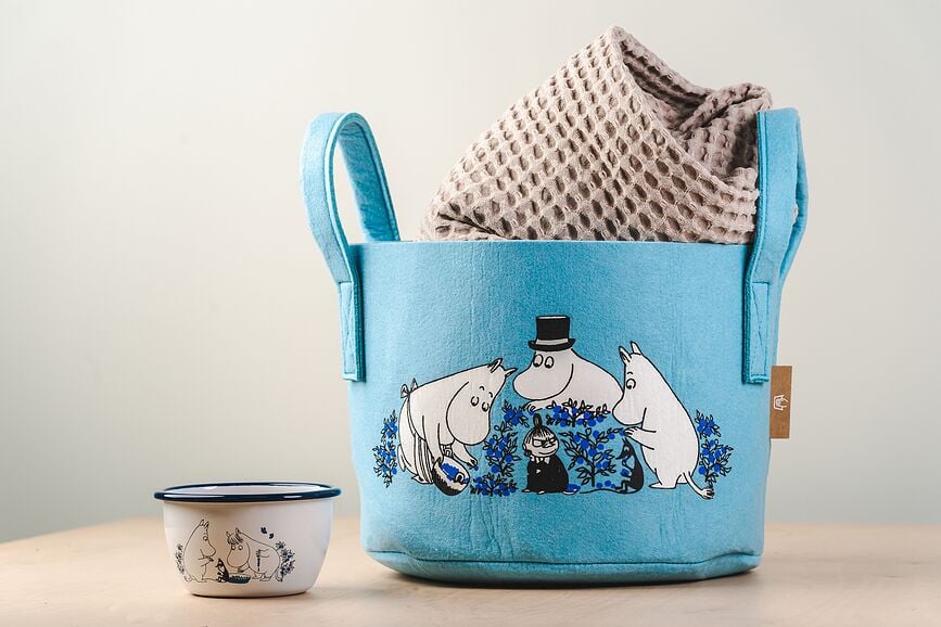 Muurla Moomin Flower Field Panier de Rangement 17 L