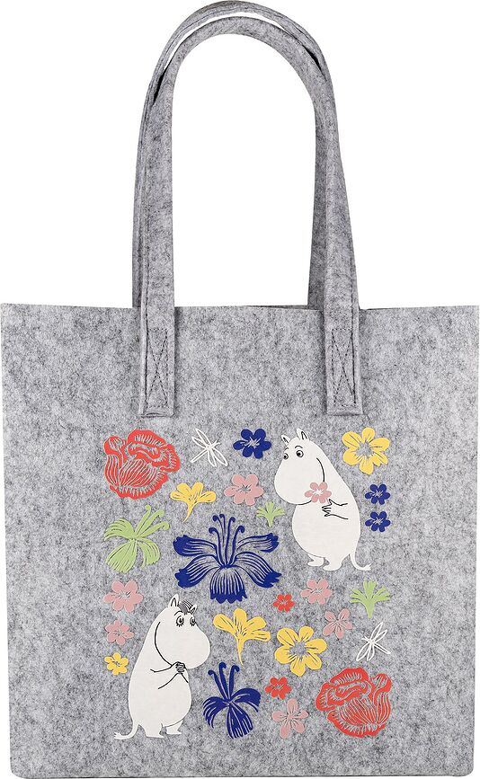 Muurla Moomin Torba reciklirana 40 x 40 cm uzorak "Flowers"