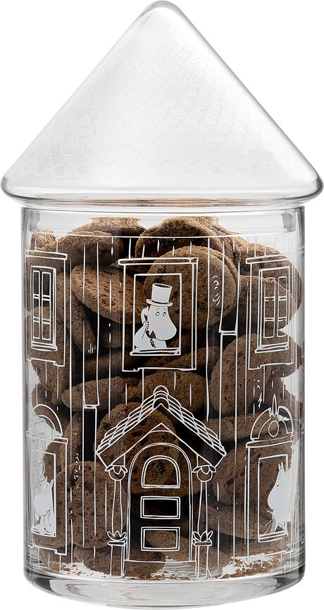 Muurla Moominhouse Posoda za shranjevanje, steklena, motiv Mumin