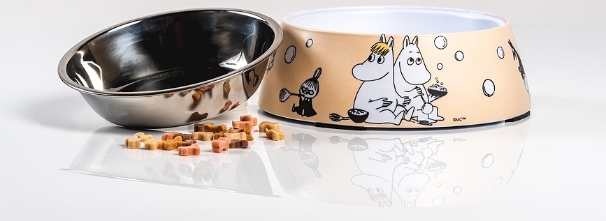 Muurla Moomin Μπολ, για σκύλο ή γάτα, μέγεθος M, κίτρινο