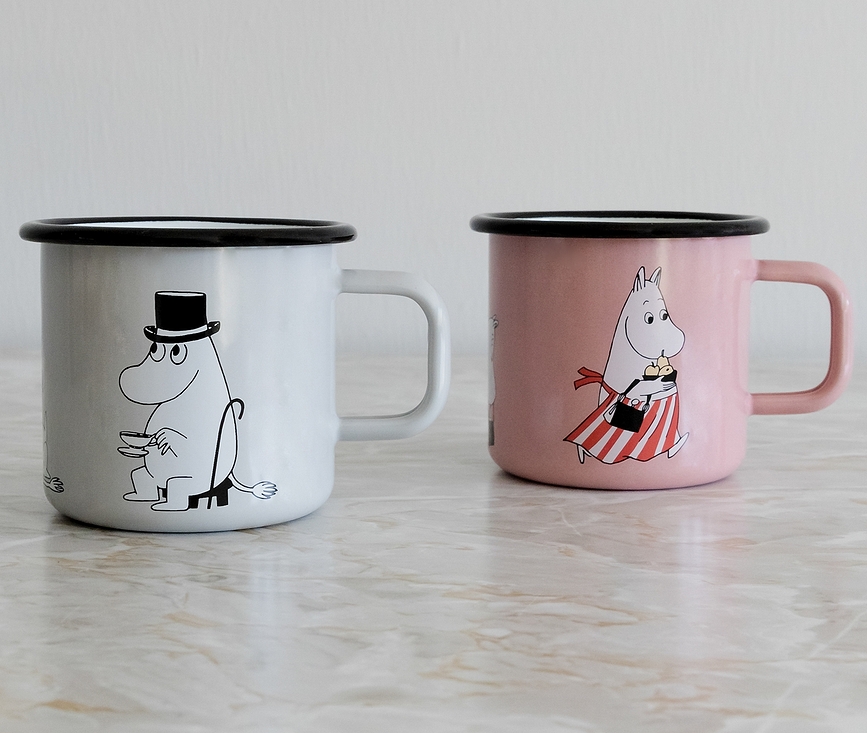 Muurla Retro Moomin Tasse 370 ml, motif Moomintroll, menthe