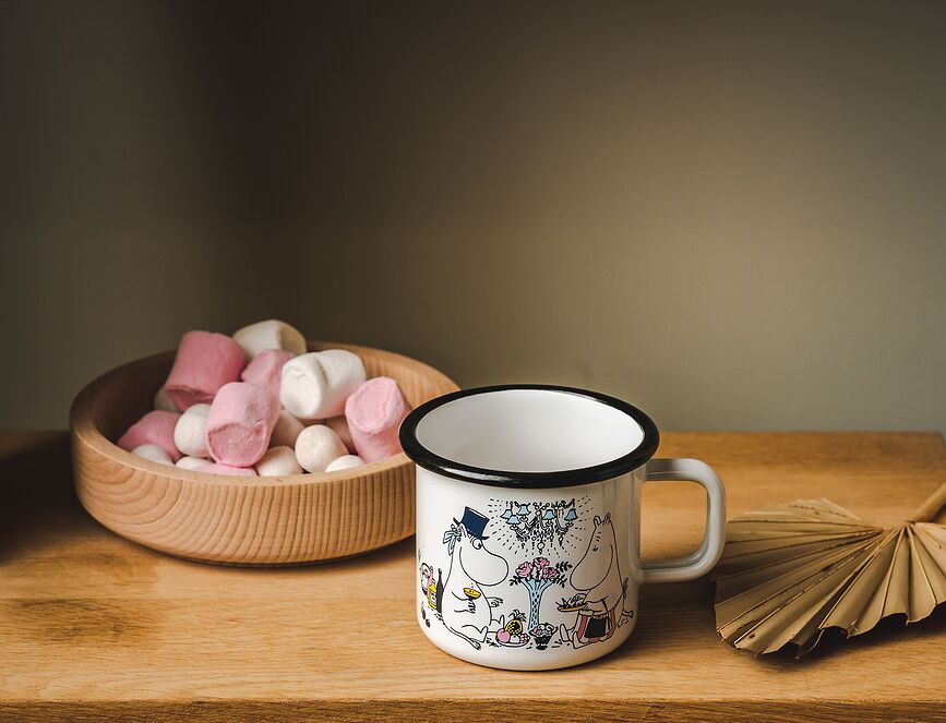 Muurla Retro Moomin Tasse 370 ml, motif Moomintroll, menthe