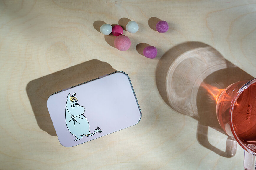Muurla Mumin förvaringslåda Mumintrollet 10 x 6,5 cm, blå