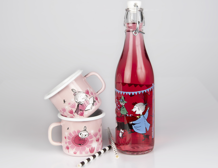 Muurla Mumini Steklenica, 1 l, motiv Jabolka