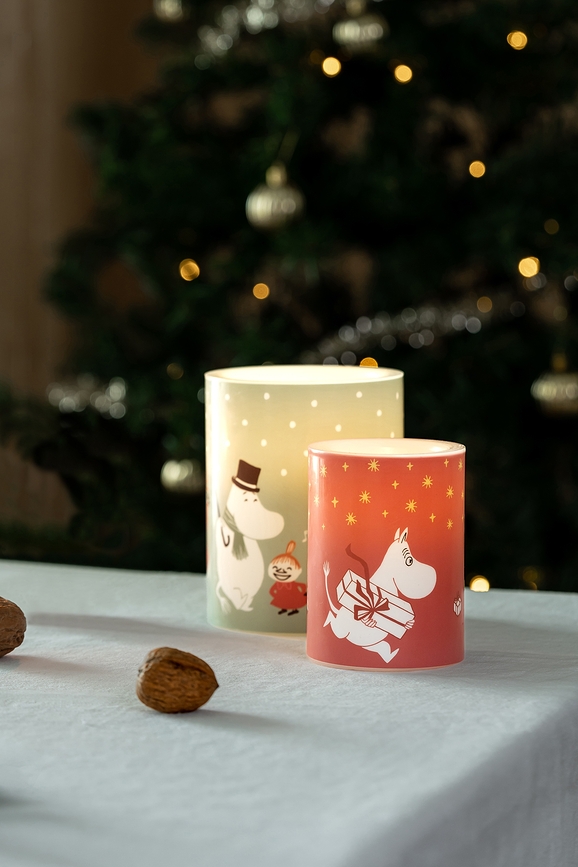 Muurla Mumin Let it Snow Sveča LED, 10 cm