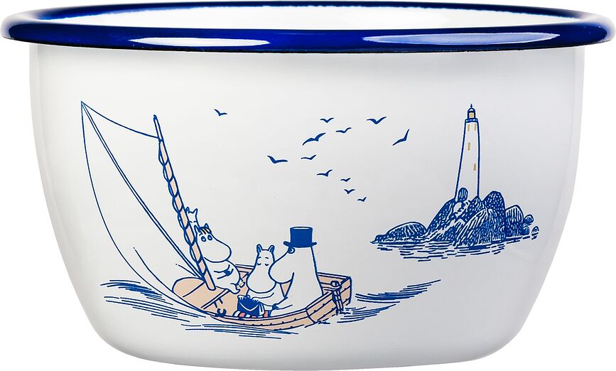 Muurla Muminčki Mornarji Skleda, 600 ml, emajlirana