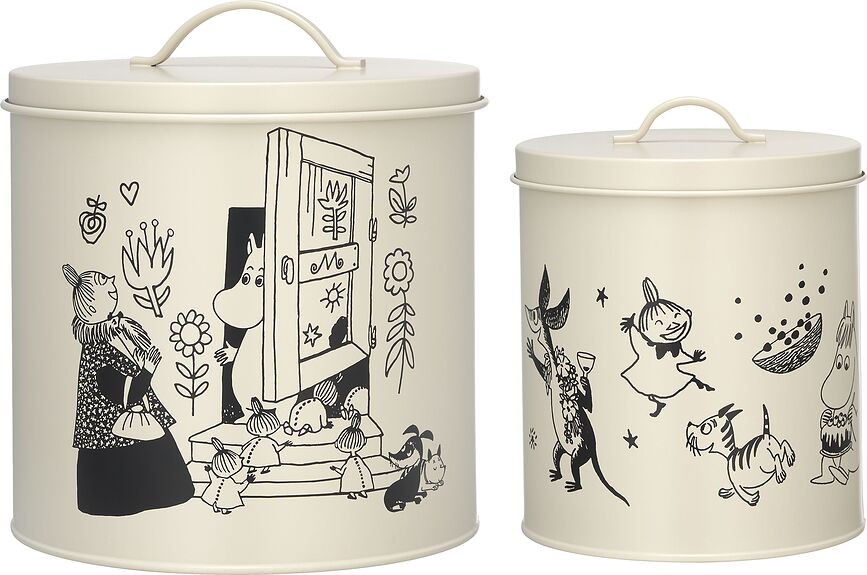 Muurla Muminki 80 Boîtes de Rangement pour Aliments pour Animaux, Lot de 2